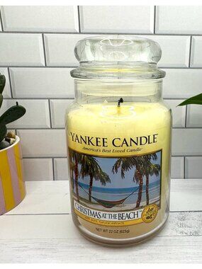 Yankee Candle Christmas At The Beach 22 Oz Jar With Festive Tropical Scent